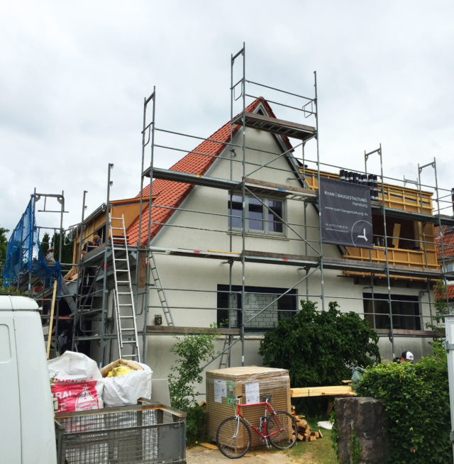Foto von Ryan Baugestaltung zeigt die Bauphase eines Anbaues in Hamburg