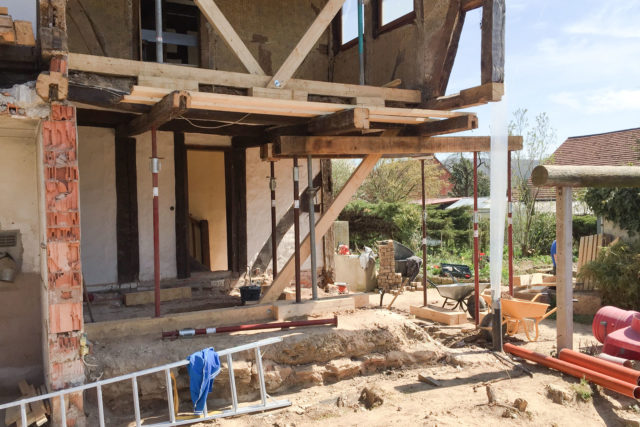 Foto Ryan Baugestaltung Fachwerkhaus Goettingen Baustelle Altbausanierung